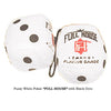 3 Inch White "FULL HOUSE" Poker Furry Dice