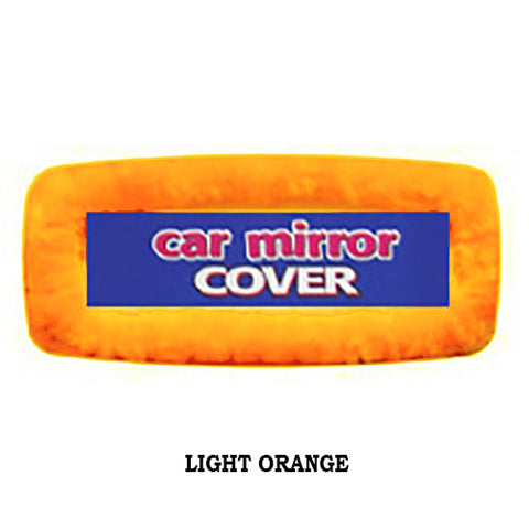 Fuzzy Rear View Mirror Cover - Orange Light