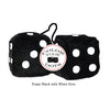 4 Inch Black Fuzzy Dice with White Dots