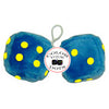 3 Inch Bubblegum Blue Fuzzy Dice