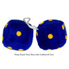 3 Inch Royal Navy Blue Plush Dice with Goldenrod Dots