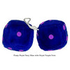 3 Inch Royal Navy Blue Plush Dice with Royal Purple Dots