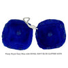 3 Inch Royal Navy Blue Plush Dice with ROYAL NAVY BLUE GLITTER DOTS