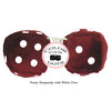 3 Inch Burgundy Fuzzy Dice with White Dots