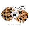 4 Inch Cheetah Fuzzy Dice with Black Dots