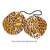 4 Inch Cheetah Fuzzy Dice with Light Brown Dots