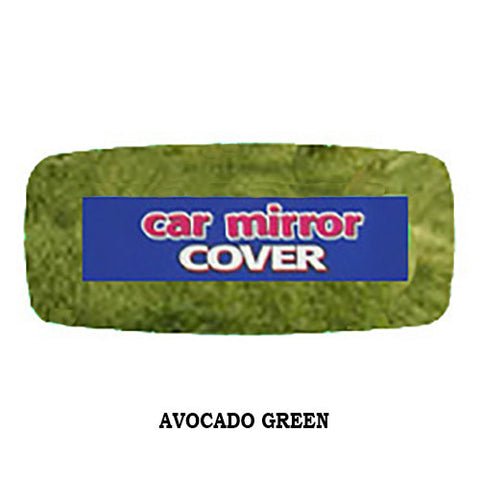 Fluffy Rear View Mirror Cover - Avocado Green