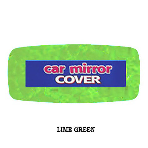 Furry Rearview Mirror Cover -  Lime Green