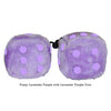 4 Inch Lavender Purple Fluffy Dice with Lavender Purple Dots
