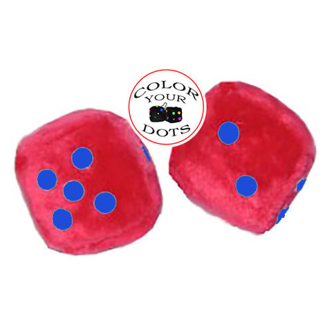 3 Inch Red Fuzzy Car Dice