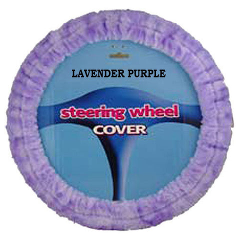 Furry Steering Wheel Cover - Lavender Purple