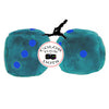 3 Inch Teal Fuzzy Dice