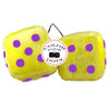 3 Inch Yellow Fuzzy Dice